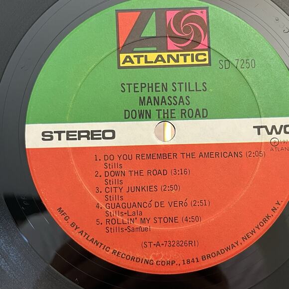 Stephen Stills Manassas Down The Road Vinyl LP 1973 Atlantic SD 7250 - Picture 8 of 13